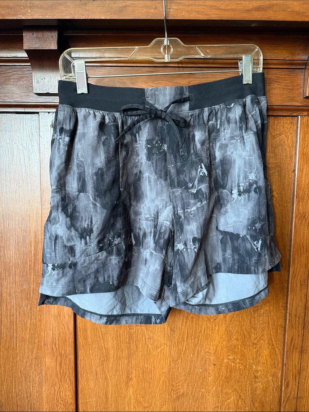 lululemon athletica Black & Gray Athletic Shorts